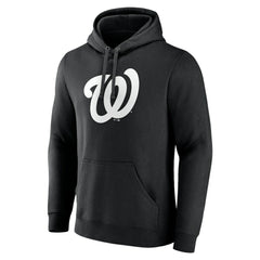 Black Washington Nationals Monochrome Personalized Name & Number Pullover Hoodie
