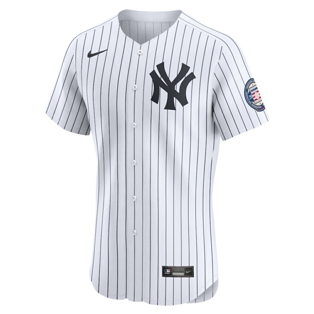 White Derek Jeter New York Yankees Nike Home 2020 Hall of Fame Induction Patch Elite Player Jersey