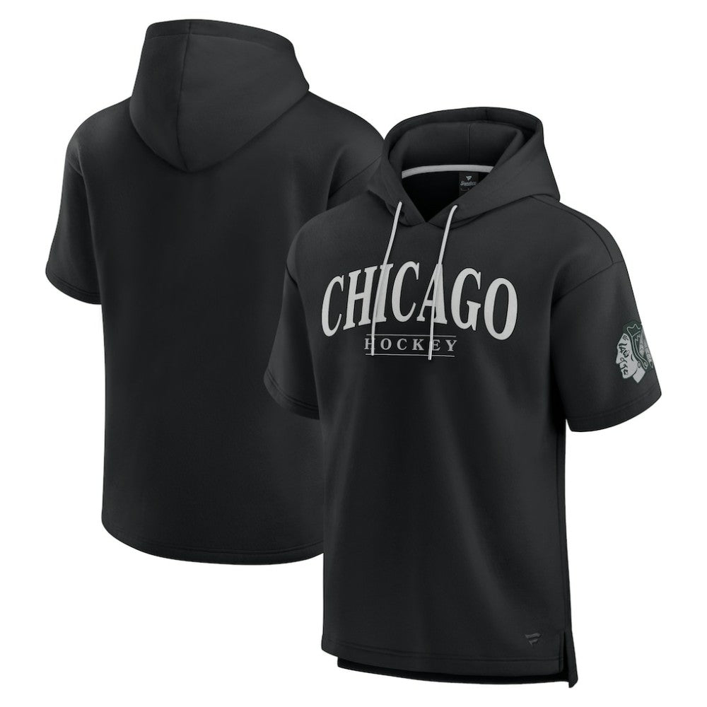 NHL Chicago Blackhawks Fanatics Elements Ready Short Sleeve Pullover Hoodie