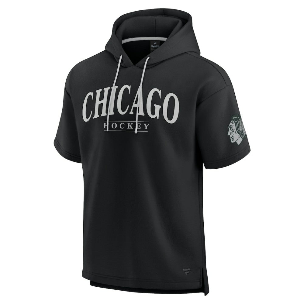 NHL Chicago Blackhawks Fanatics Elements Ready Short Sleeve Pullover Hoodie