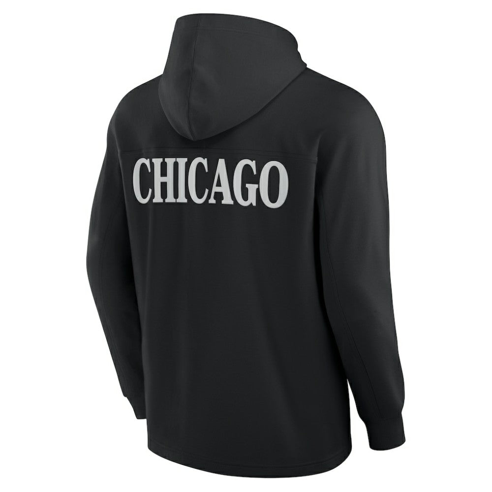 NHL Chicago Blackhawks Fanatics Elements Blaze Tri-Blend Long Sleeve Hoodie T-Shirt