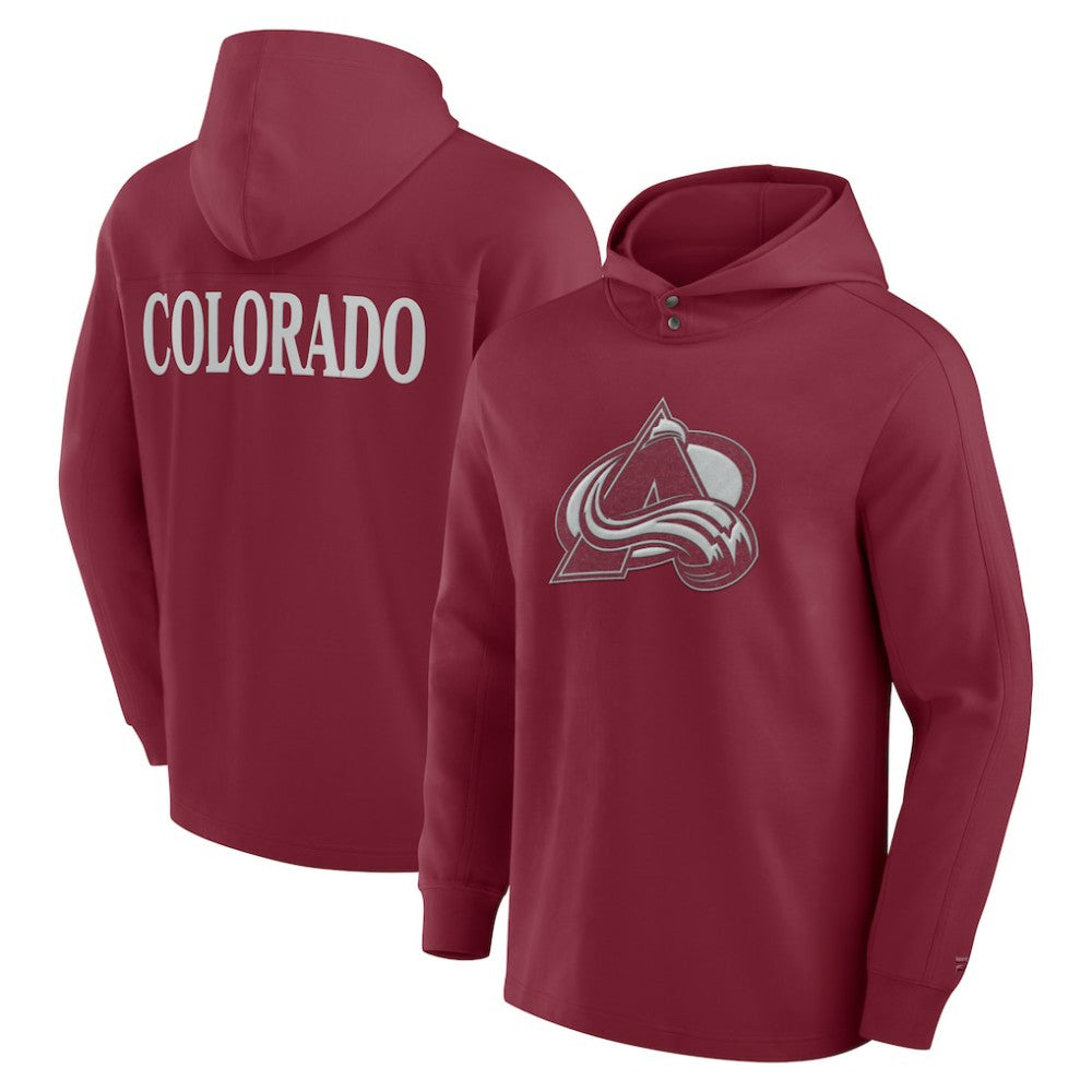 NHL Colorado Avalanche Fanatics Elements Blaze Tri-Blend Long Sleeve Hoodie T-Shirt