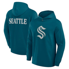NHL Seattle Kraken Fanatics Elements Blaze Tri-Blend Long Sleeve Hoodie T-Shirt