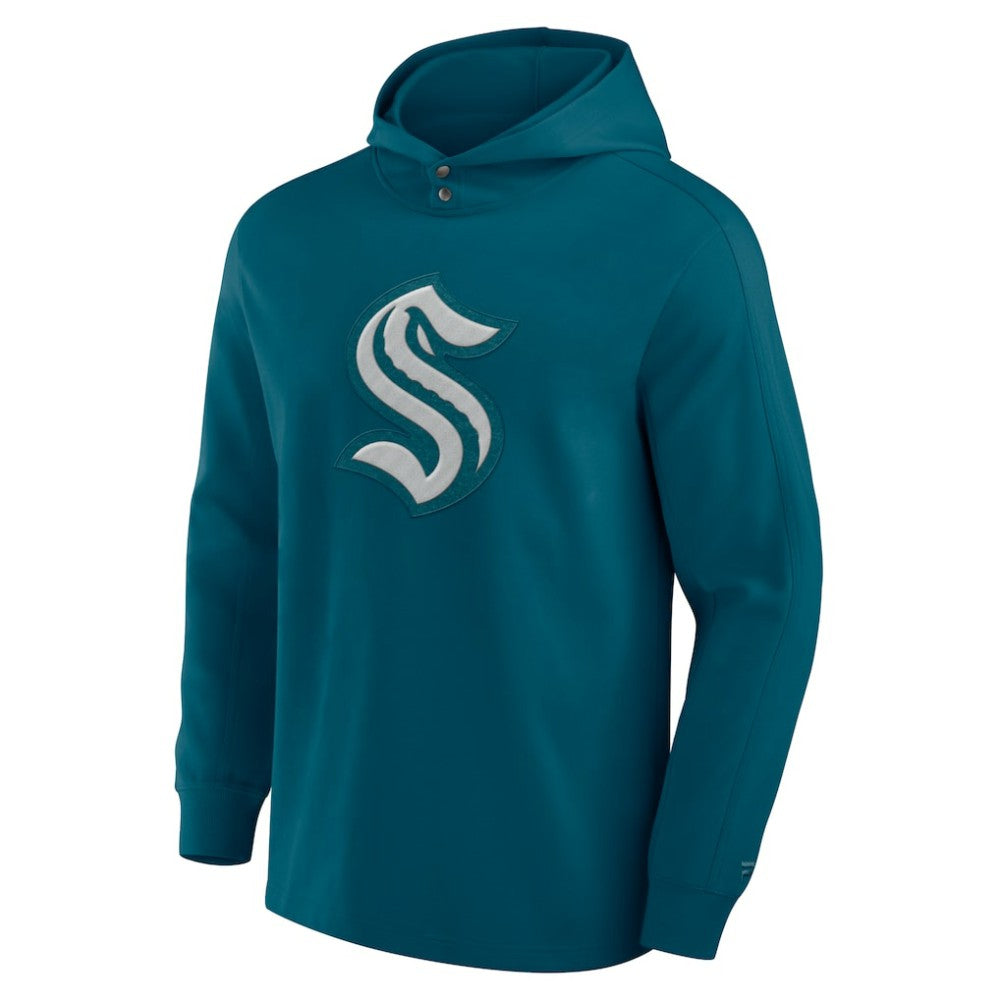 NHL Seattle Kraken Fanatics Elements Blaze Tri-Blend Long Sleeve Hoodie T-Shirt