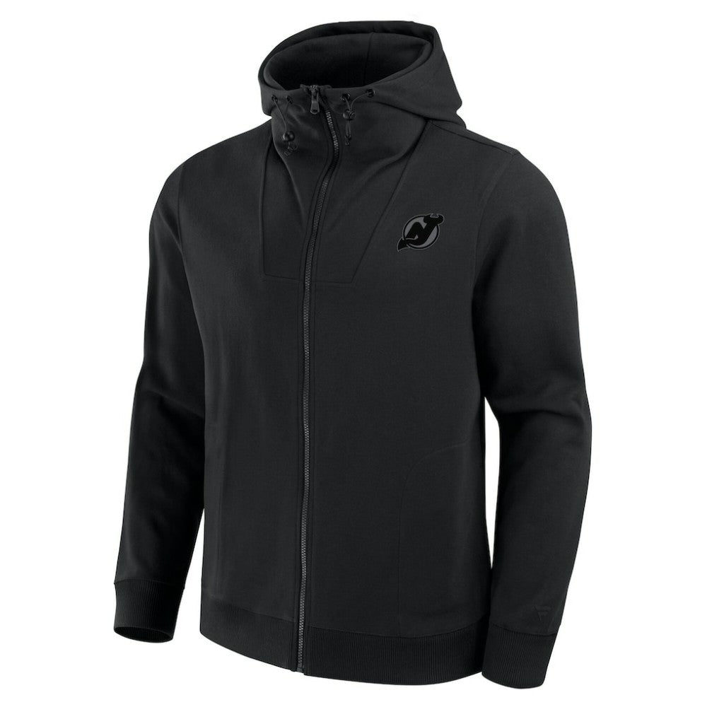 NHL New Jersey Devils Fanatics Elements Tonal Primary Tri-Blend Full-Zip Hoodie