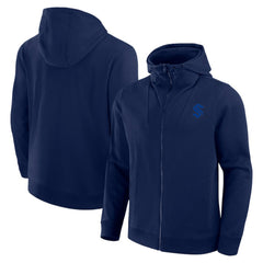 NHL Seattle Kraken Fanatics Elements Tonal Primary Tri-Blend Full-Zip Hoodie