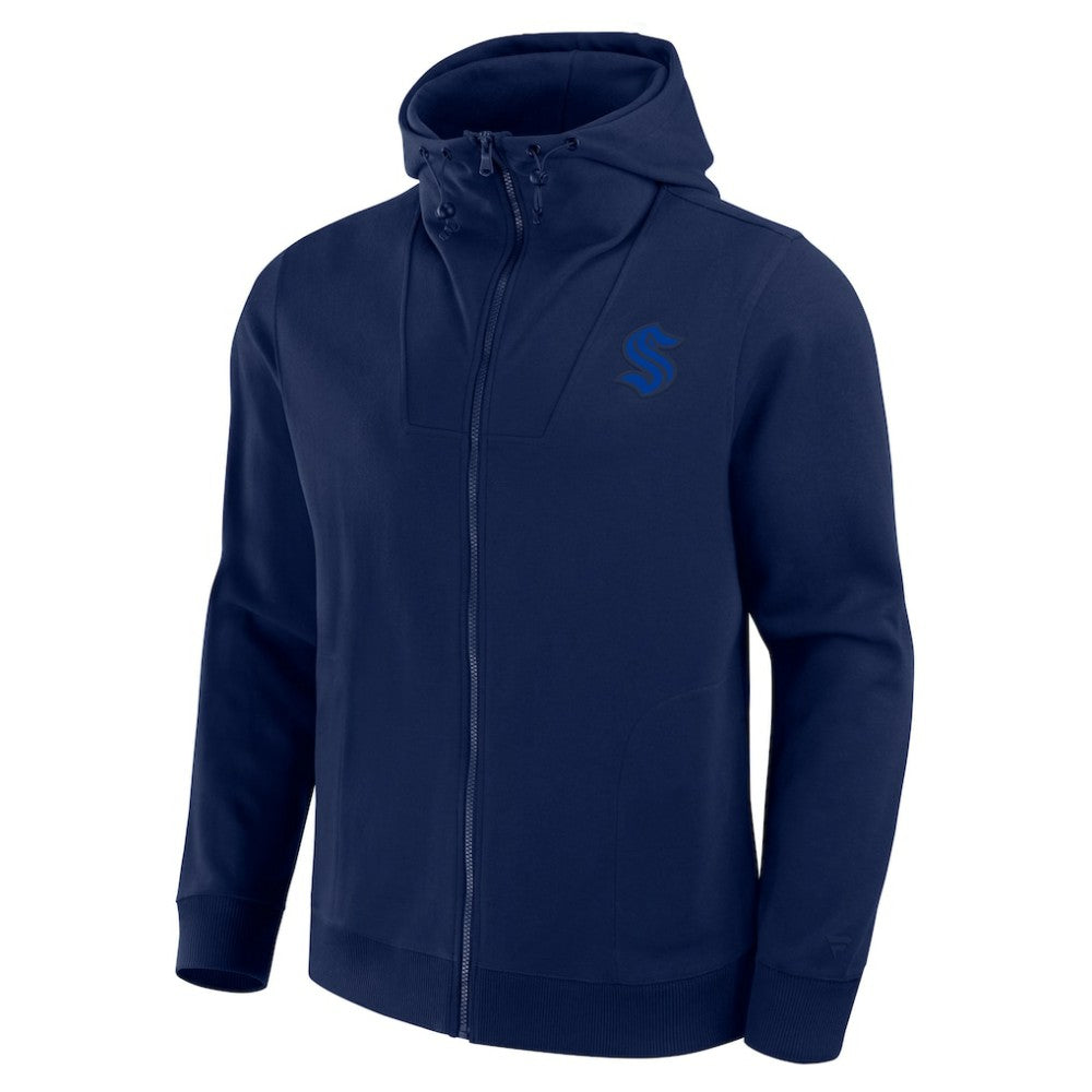 NHL Seattle Kraken Fanatics Elements Tonal Primary Tri-Blend Full-Zip Hoodie