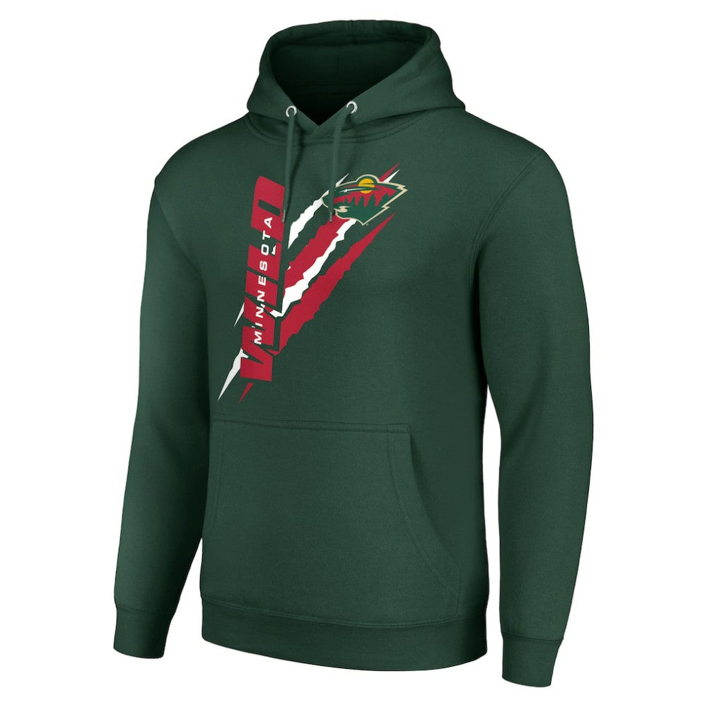 NHL Minnesota Wild Starter Color Scratch Fleece Pullover Hoodie