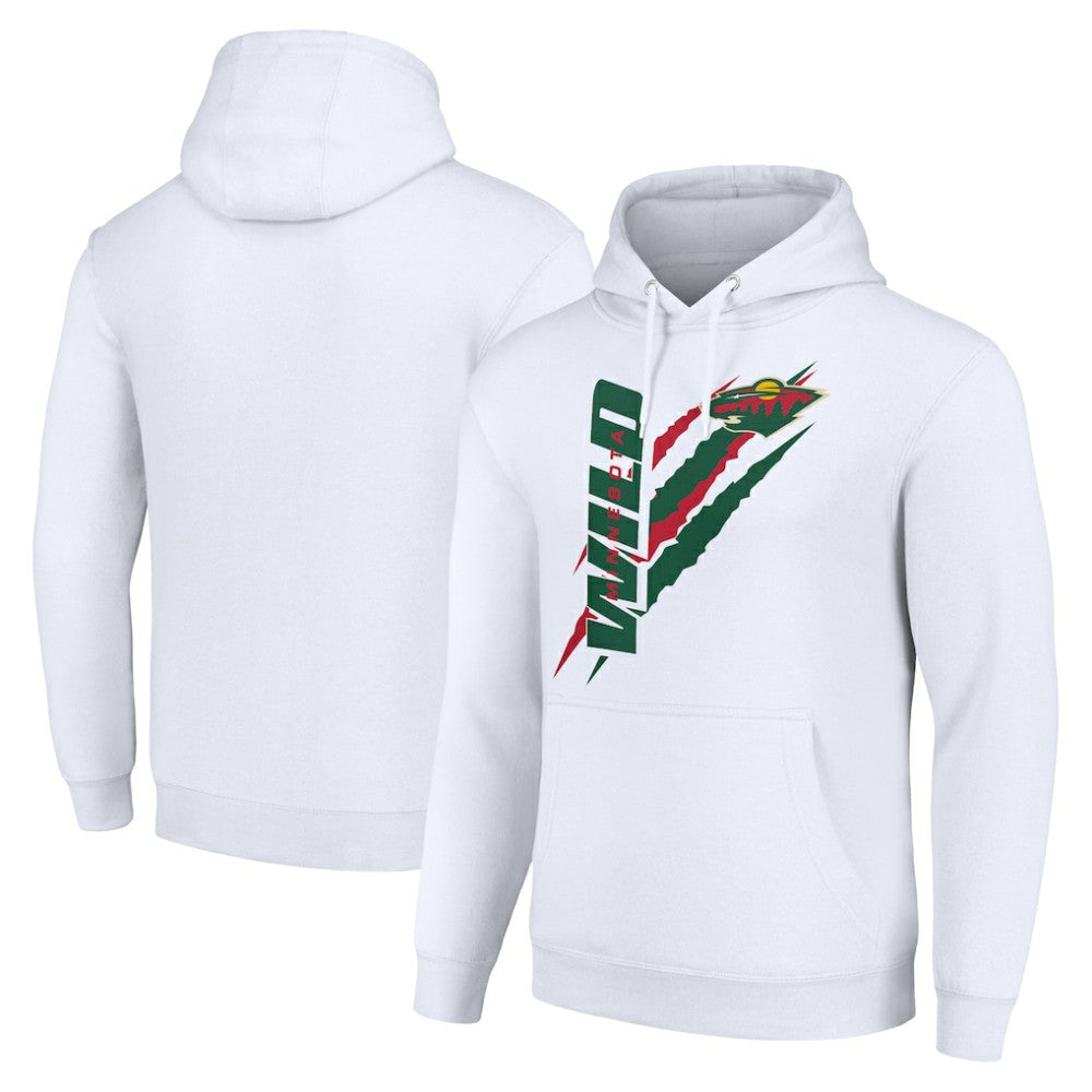 NHL Minnesota Wild Starter Color Scratch Fleece Pullover Hoodie