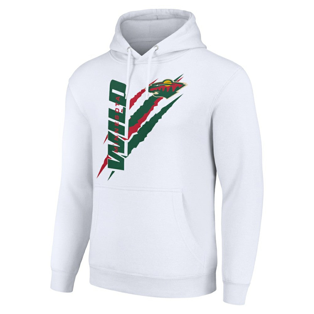 NHL Minnesota Wild Starter Color Scratch Fleece Pullover Hoodie