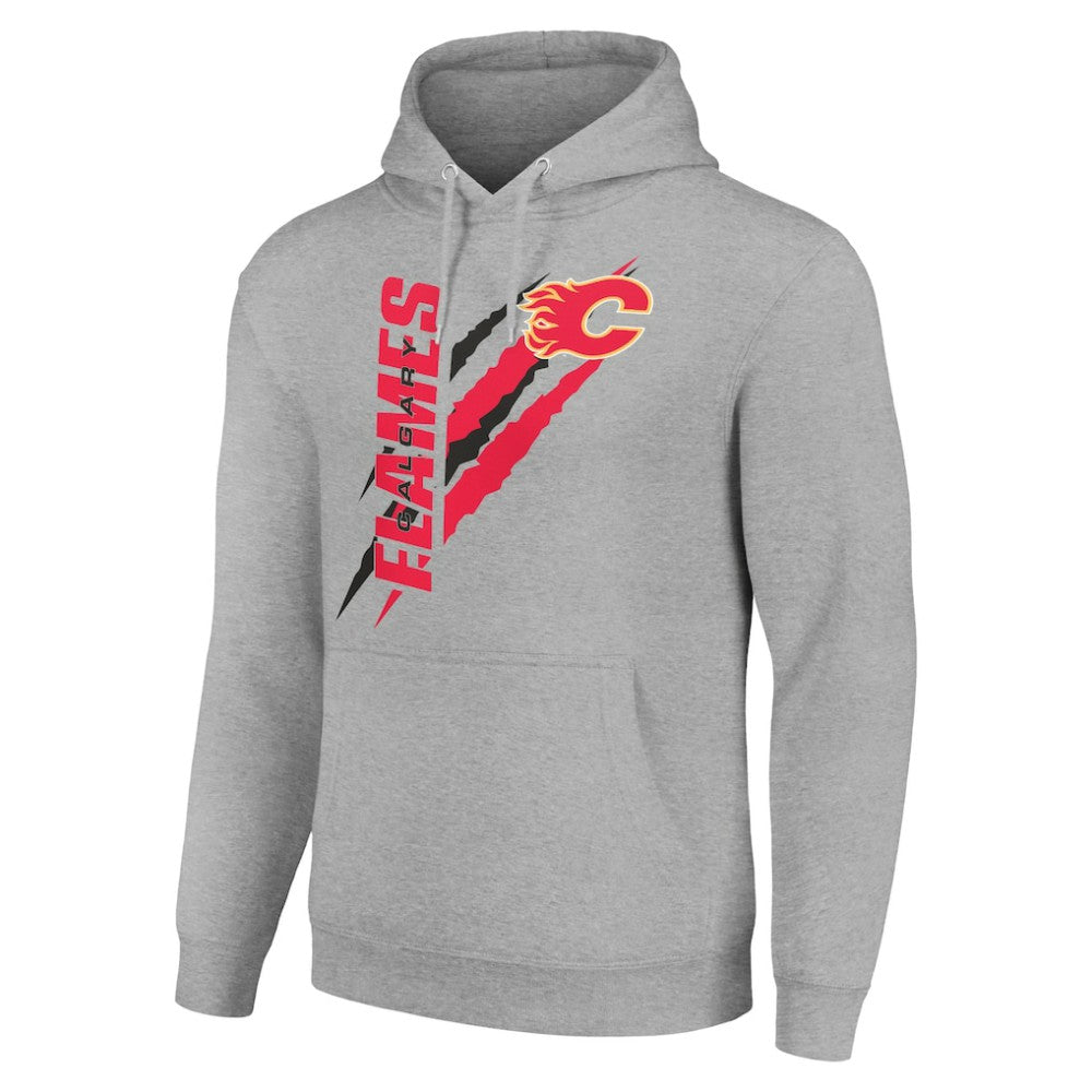 NHL Calgary Flames Starter Color Scratch Fleece Pullover Hoodie