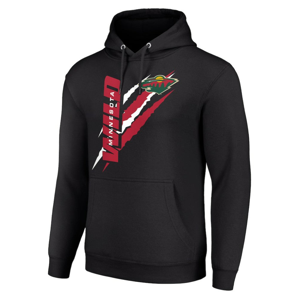 NHL Minnesota Wild Starter Color Scratch Fleece Pullover Hoodie