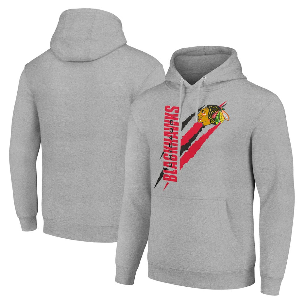 NHL Chicago Blackhawks Starter Color Scratch Fleece Pullover Hoodie