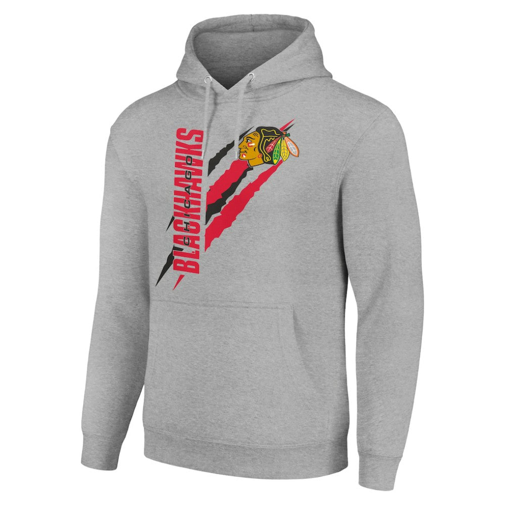 NHL Chicago Blackhawks Starter Color Scratch Fleece Pullover Hoodie
