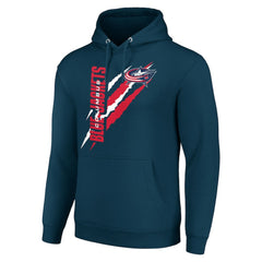 NHL Columbus Blue Jackets Starter Color Scratch Fleece Pullover Hoodie