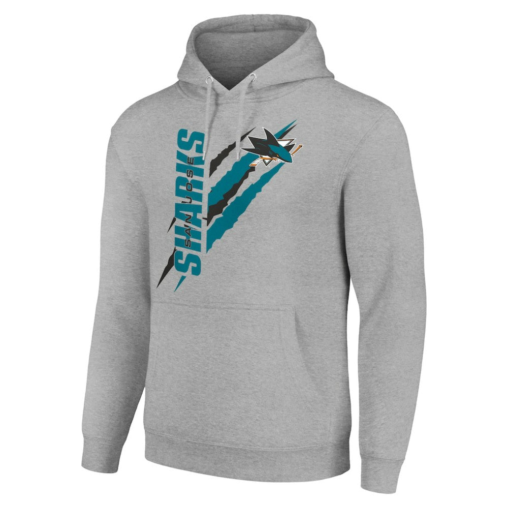 NHL San Jose Sharks Starter Color Scratch Fleece Pullover Hoodie