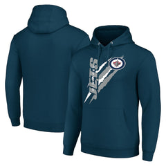 NHL Winnipeg Jets Starter Color Scratch Fleece Pullover Hoodie