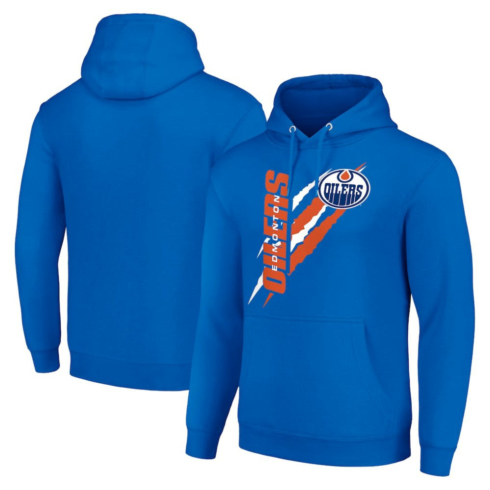 NHL Edmonton Oilers Starter Color Scratch Fleece Pullover Hoodie