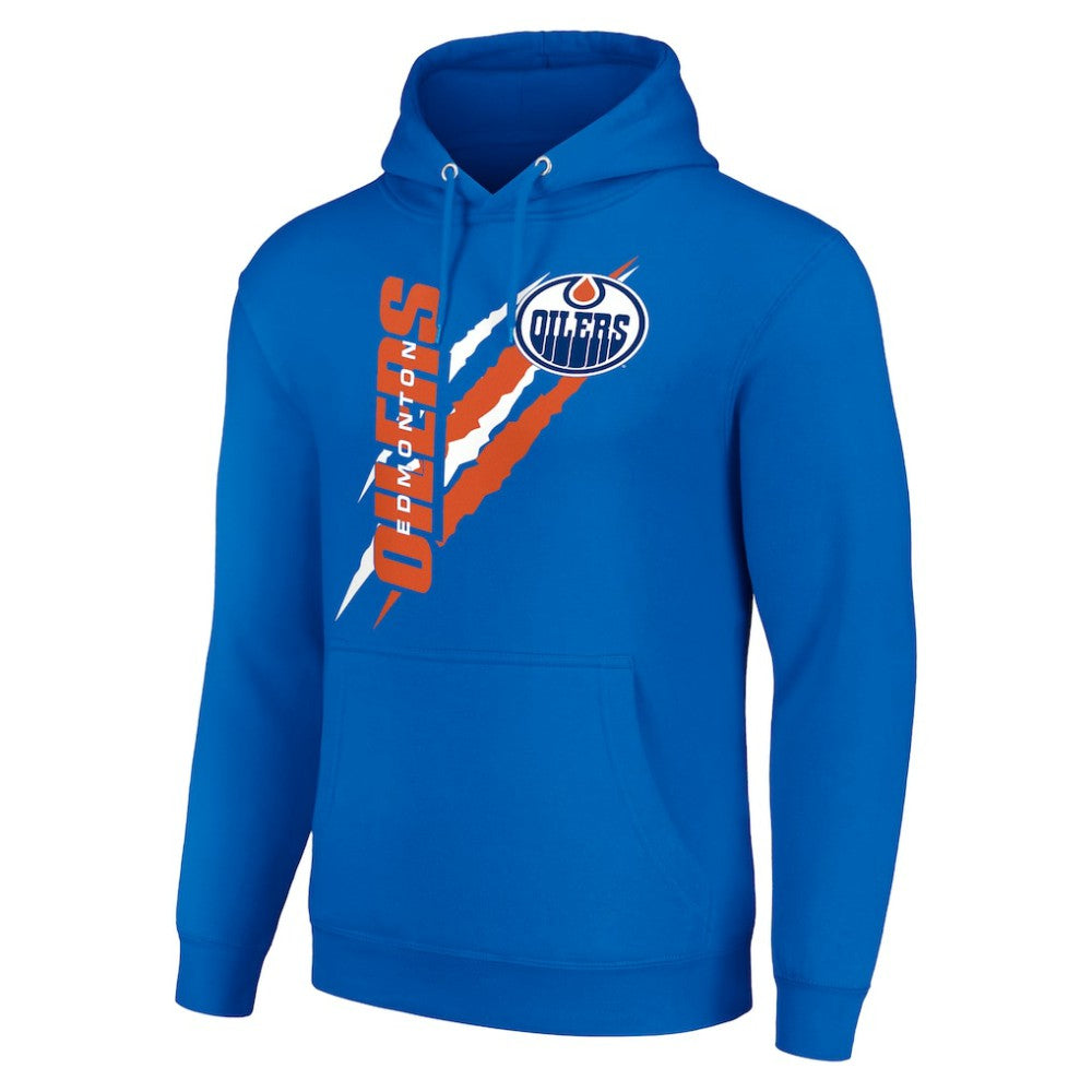 NHL Edmonton Oilers Starter Color Scratch Fleece Pullover Hoodie