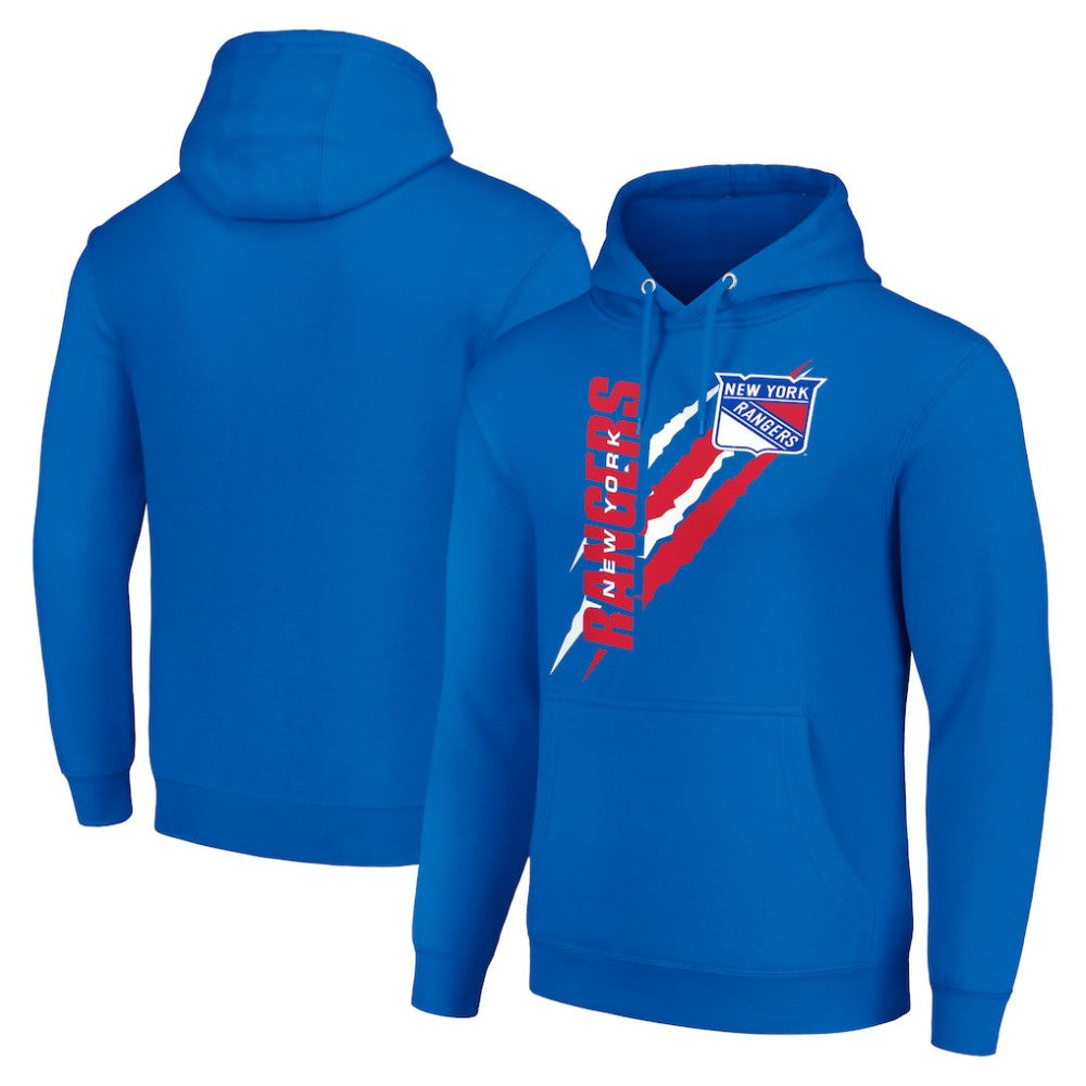 NHL New York Rangers Starter Color Scratch Fleece Pullover Hoodie