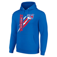 NHL New York Rangers Starter Color Scratch Fleece Pullover Hoodie