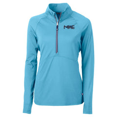Powder Blue Milwaukee Brewers Cutter & Buck Women's City Connect Adapt Eco Knit Recycled Half-Zip Pullover Top