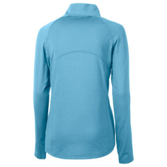 Powder Blue Chicago Cubs Cutter & Buck Women's City Connect Adapt Eco Knit Recycled Half-Zip Pullover Top