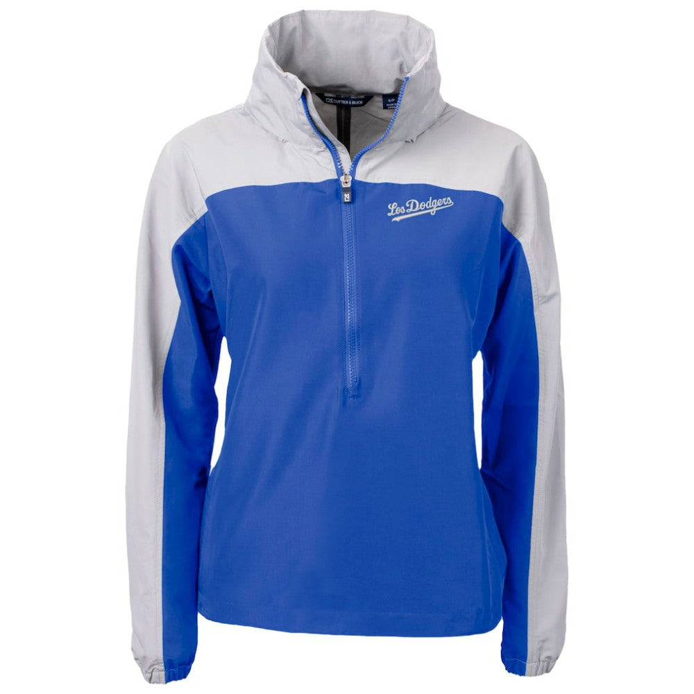 Royal Los Angeles Dodgers Cutter & Buck Women's City Connect Charter Eco Recycled Half-Zip Anorak Jacket