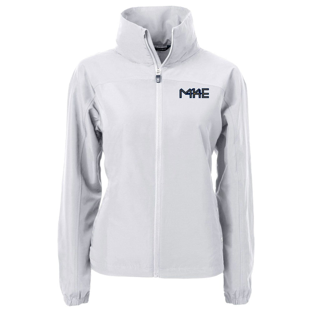 Gray Milwaukee Brewers Cutter & Buck Women's City Connect Charter Eco Recycled Full-Zip Jacket