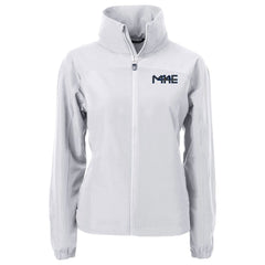 Gray Milwaukee Brewers Cutter & Buck Women's City Connect Charter Eco Recycled Full-Zip Jacket