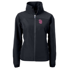 Black San Diego Padres Cutter & Buck Women's City Connect Charter Eco Recycled Full-Zip Jacket