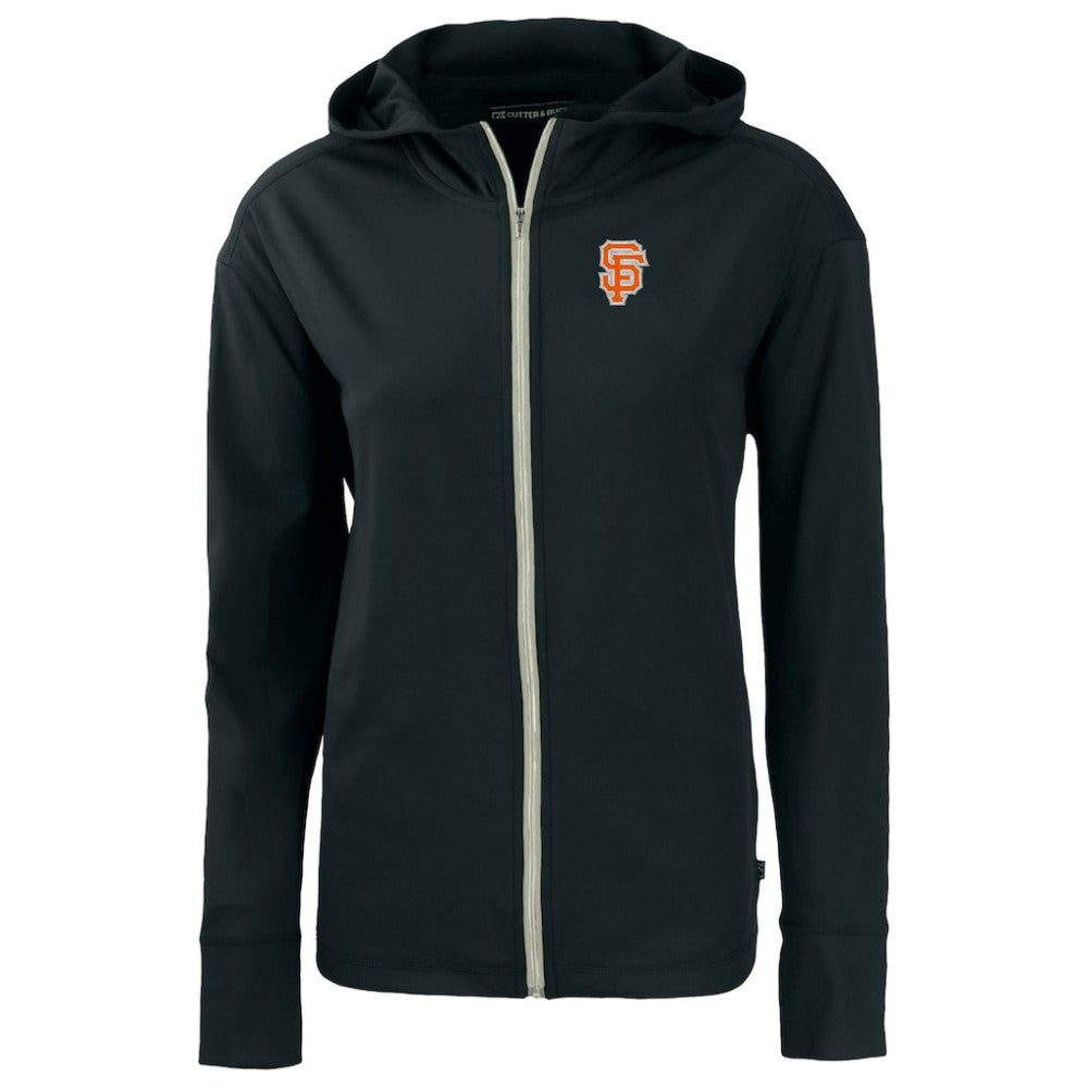 Black San Francisco Giants Cutter & Buck Women's City Connect Daybreak Eco Recycled Full-Zip Hoodie