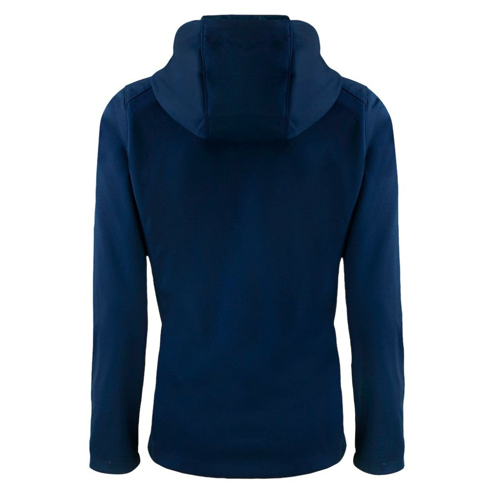 Navy Chicago Cubs Cutter & Buck Women's City Connect Evoke Eco Softshell Recycled Full-Zip Hoodie Jacket