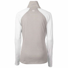 White Houston Astros Cutter & Buck Women's City Connect Forge Tonal Stripe Stretch Half-Zip Pullover Top