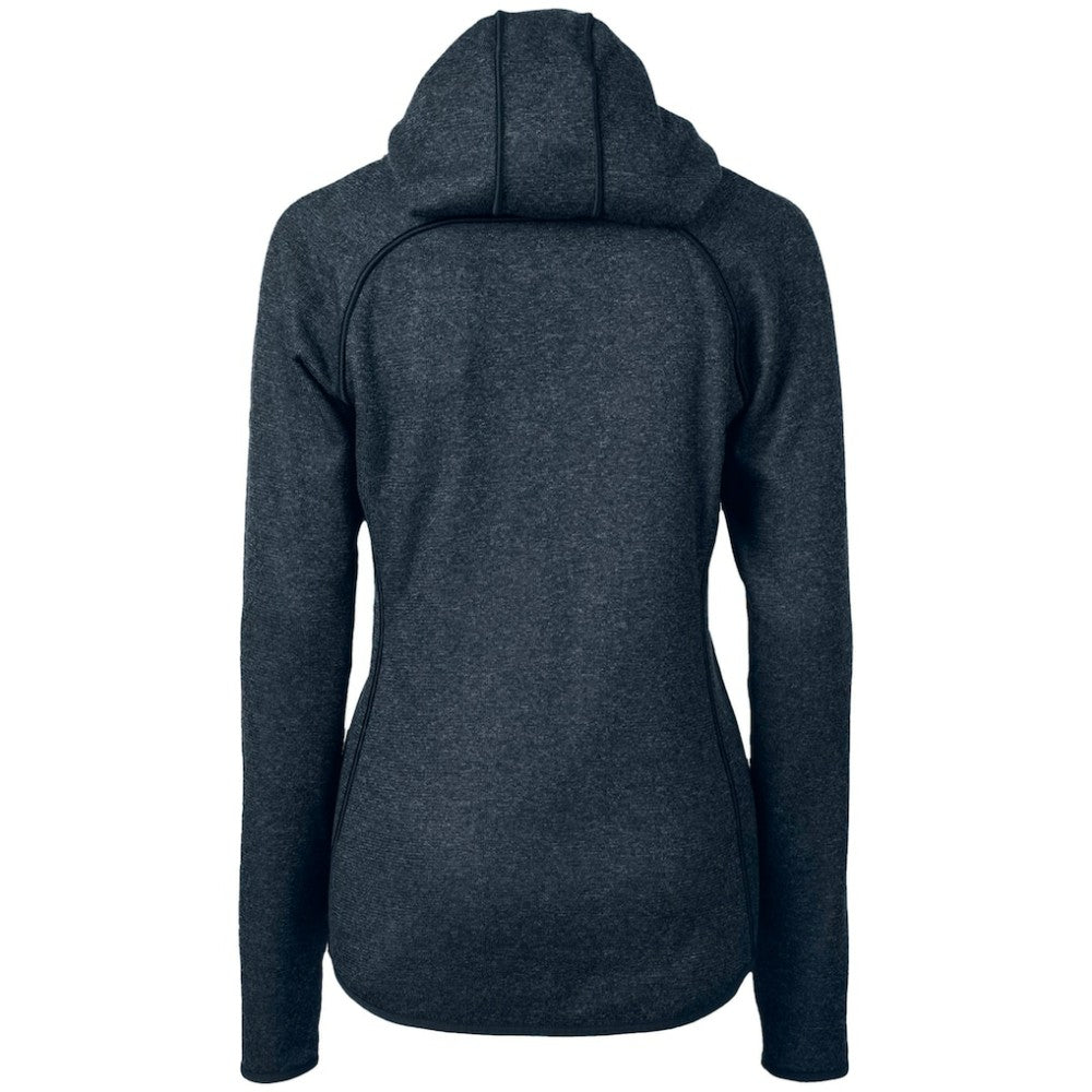 Heather Navy Houston Astros Cutter & Buck Women's City Connect Mainsail Full-Zip Hooded Jacket