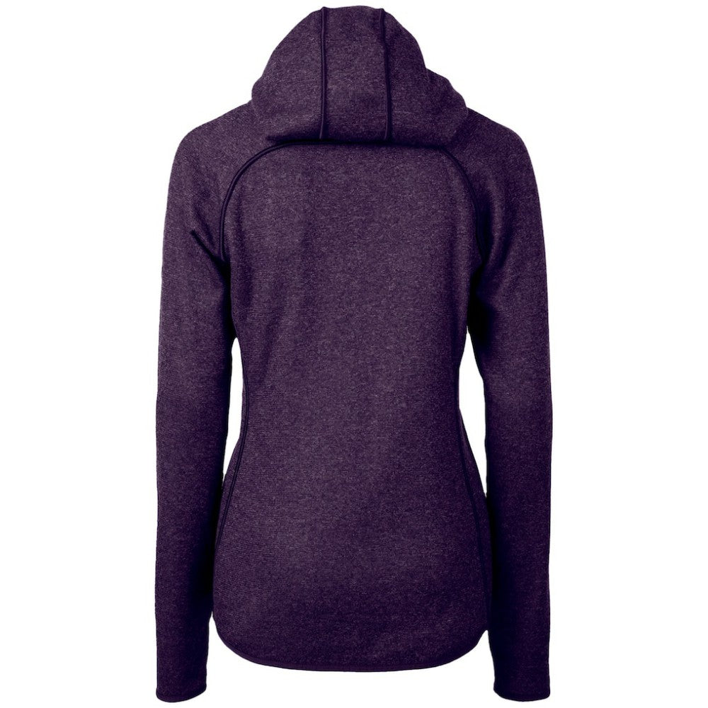 Heather Purple Colorado Rockies Cutter & Buck Women's City Connect Mainsail Full-Zip Hooded Jacket