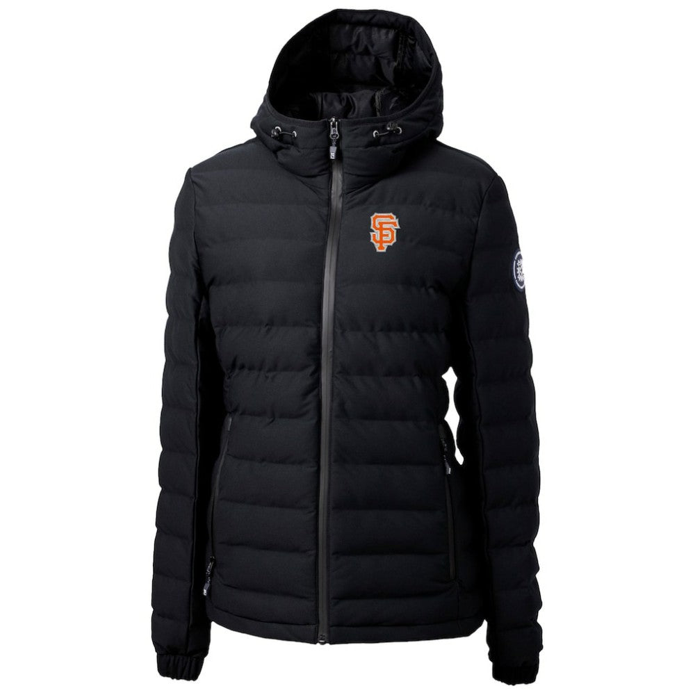 Black San Francisco Giants Cutter & Buck Women's City Connect Mission Ridge Repreve Eco Insulated Full-Zip Puffer Jacket