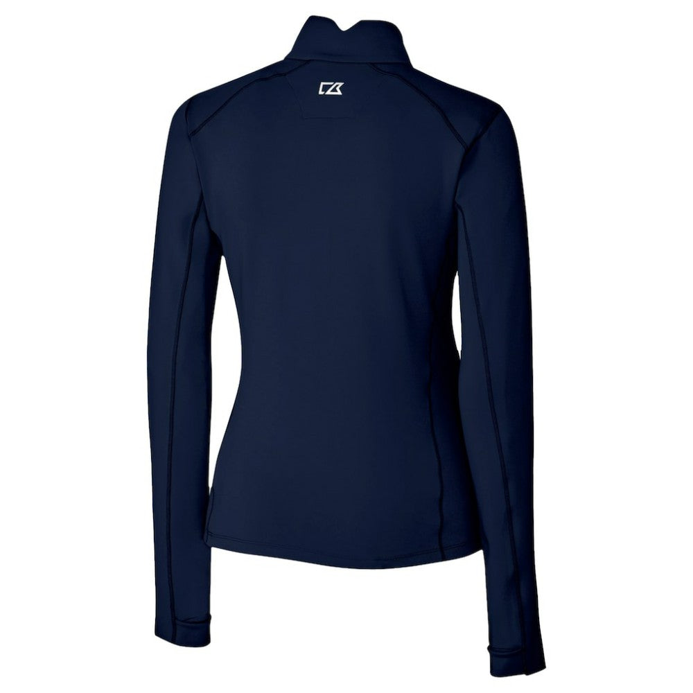 Navy Chicago Cubs Cutter & Buck Women's City Connect Traverse Stretch Quarter-Zip Pullover Top