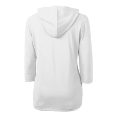 White San Diego Padres Cutter & Buck Women's City Connect Virtue Eco Pique Recycled Half-Zip Pullover Hoodie