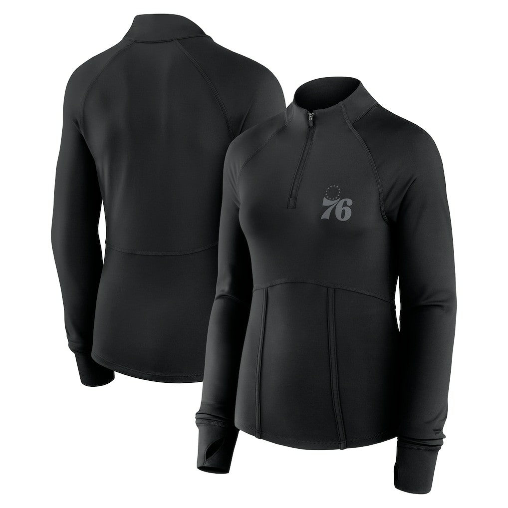 Fanatics Philadelphia 76ers Women's Elements Match Raglan Quarter-Zip Top