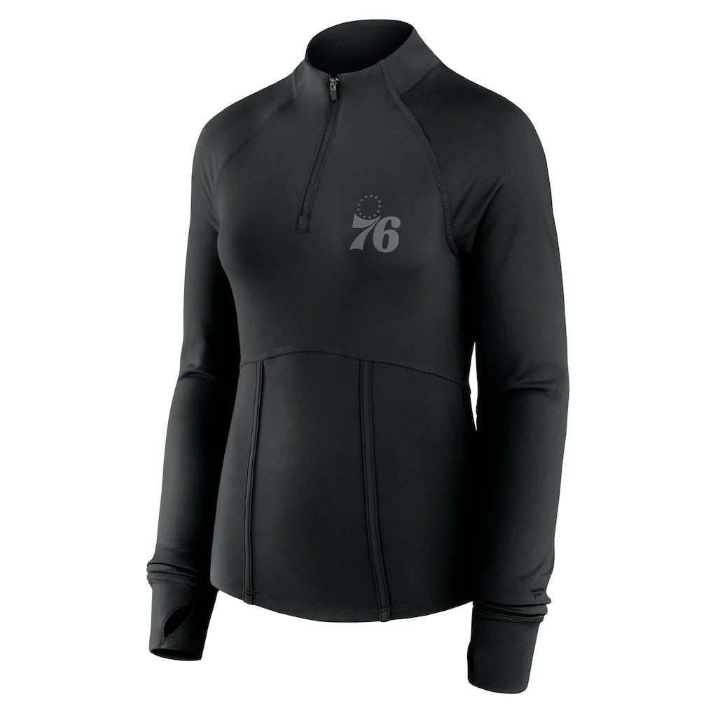 Fanatics Philadelphia 76ers Women's Elements Match Raglan Quarter-Zip Top