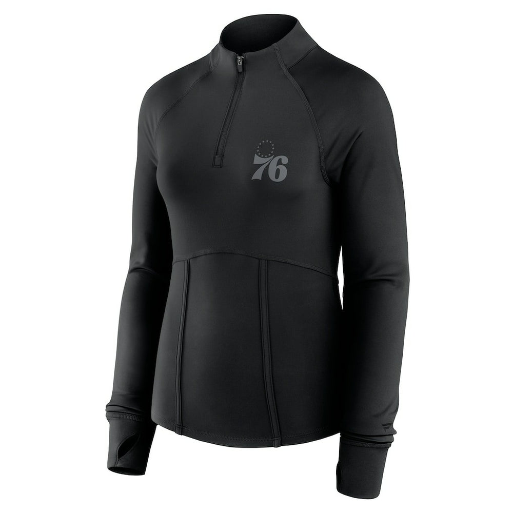 Fanatics Philadelphia 76ers Women's Elements Match Raglan Quarter-Zip Top