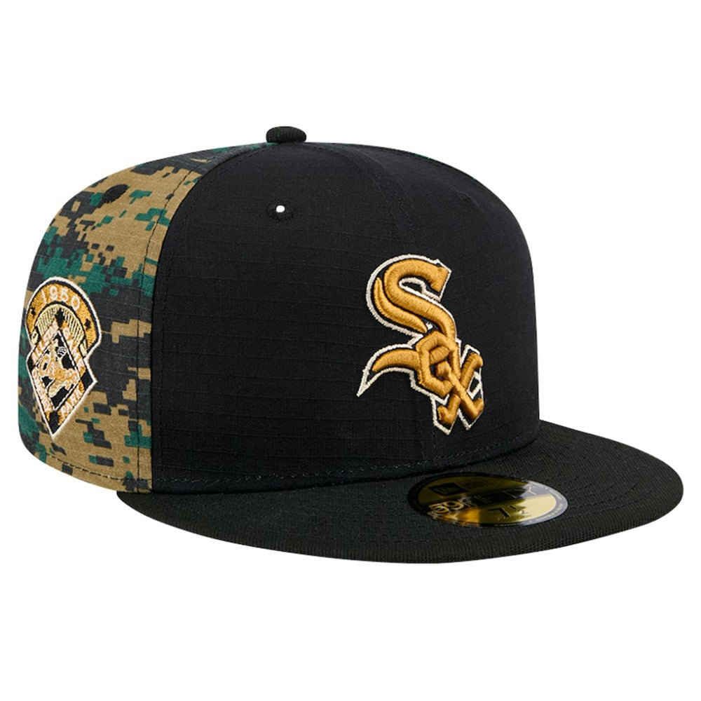 Black Chicago White Sox New Era Digi Camo 59FIFTY Fitted Hat