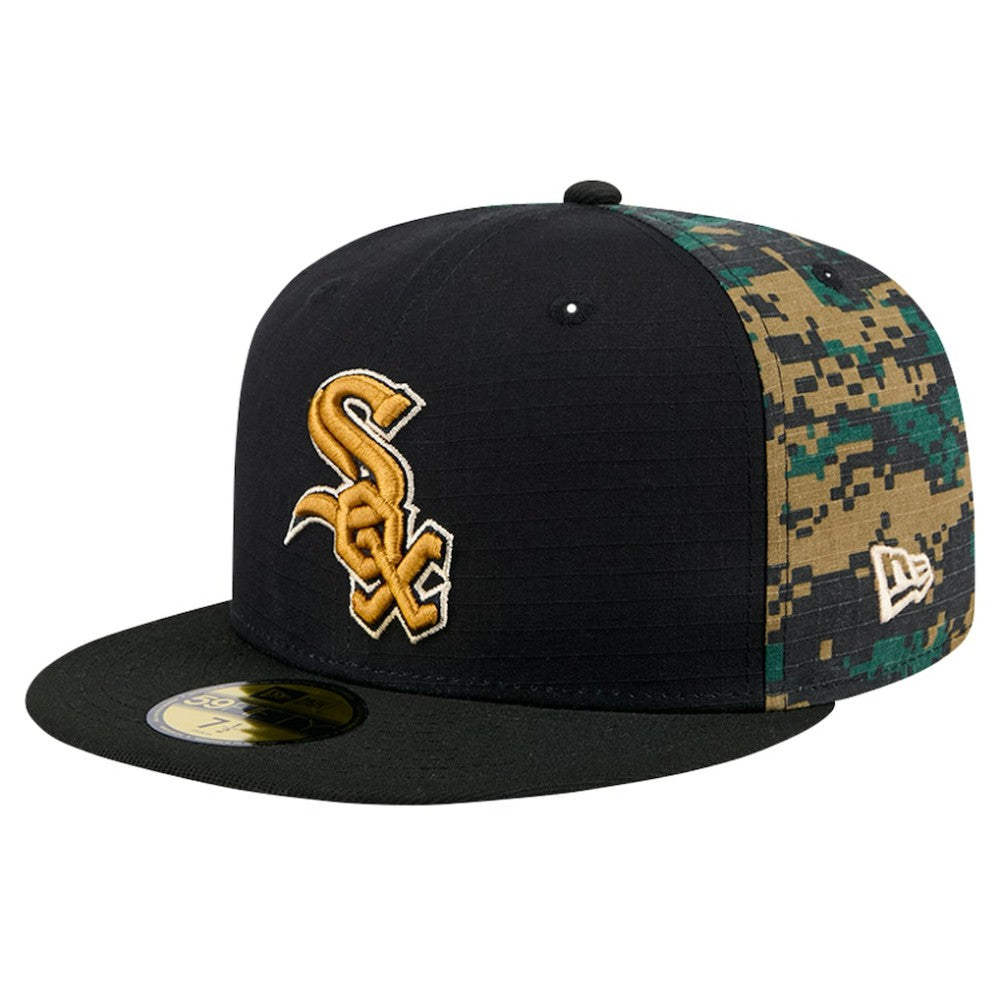 Black Chicago White Sox New Era Digi Camo 59FIFTY Fitted Hat
