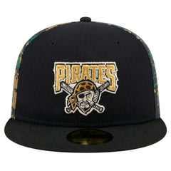 Black Pittsburgh Pirates New Era Digi Camo 59FIFTY Fitted Hat