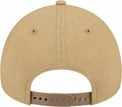 Khaki Chicago Cubs New Era Logo Essentials 9FORTY A-Frame Adjustable Hat