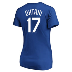 Royal Shohei Ohtani Los Angeles Dodgers Fanatics Women's Plus Size Name & Number T-Shirt