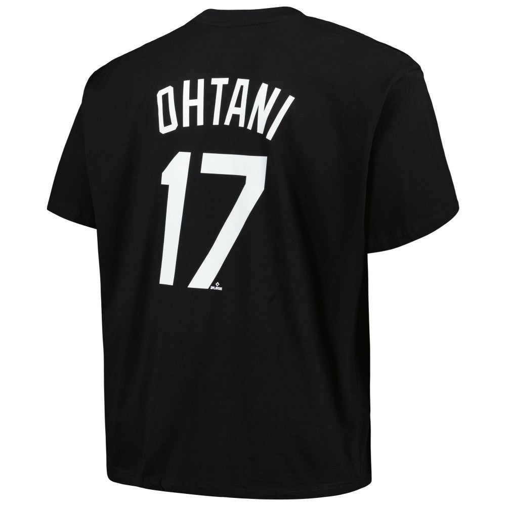 Black Shohei Ohtani Los Angeles Dodgers Profile Big & Tall Name & Number T-Shirt
