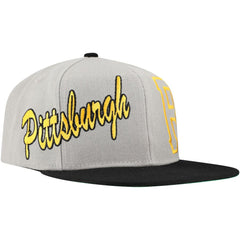 Gray Pittsburgh Pirates Mitchell & Ness Knock Out Panel Snapback Hat