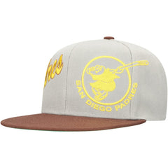 Gray/Brown San Diego Padres Mitchell & Ness Knock Out Panel Snapback Hat